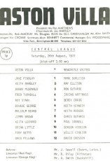 Aston Villa v Newcastle United