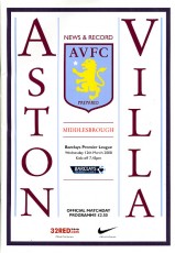 Aston Villa v Middlesbrough