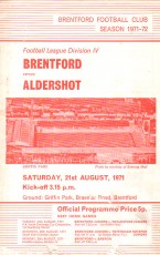 Brentford v Aldershot Town