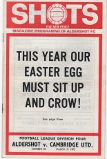 Aldershot Town v Cambridge United