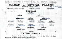 Fulham v Crystal Palace