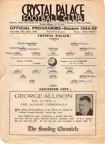 Crystal Palace v Leicester City