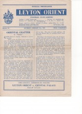Leyton Orient v Crystal Palace