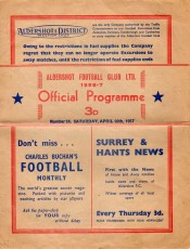 Aldershot Town v Crystal Palace