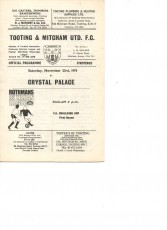 Tooting & Mitcham United v Crystal Palace