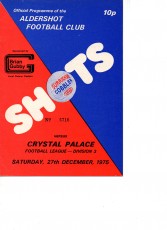 Aldershot Town v Crystal Palace