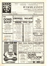Wimbledon v Crystal Palace