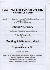 Tooting & Mitcham United v Crystal Palace