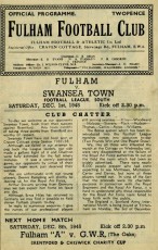 Fulham v Swansea Town
