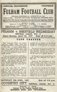 Fulham v Sheffield Wednesday