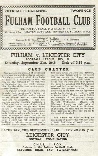 Fulham v Leicester City