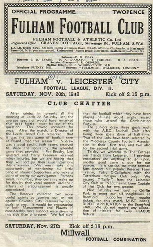 Fulham v Leicester City