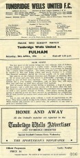 Tunbridge Wells United v Fulham