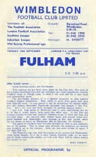 Wimbledon v Fulham