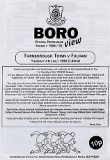Farnborough Town v Fulham
