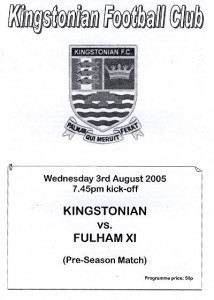 Kingstonian v Fulham