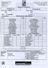 Woking v Fulham