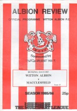 Witton Albion v Macclesfield Town