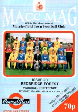 Macclesfield Town v Redbridge Forest
