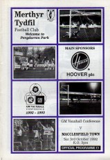 Merthyr Tydfil v Macclesfield Town
