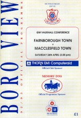 Farnborough Town v Macclesfield Town