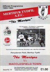 Merthyr Tydfil v Macclesfield Town