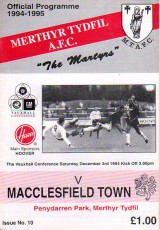 Merthyr Tydfil v Macclesfield Town
