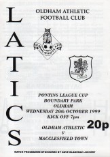 Oldham Athletic v Macclesfield Town