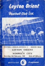 Leyton Orient v Norwich City