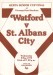 Watford v St Albans City