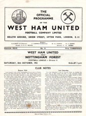 West Ham United v Nottingham Forest