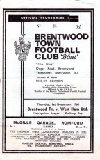 Brentwood Town v West Ham United