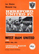Hereford United v West Ham United