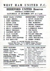 West Ham United v Hereford United