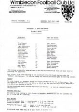 Wimbledon v West Ham United