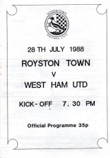 Royston Town v West Ham United
