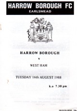 Harrow Borough v West Ham United