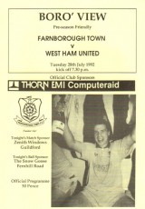 Farnborough Town v West Ham United