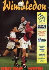 Wimbledon v West Ham United