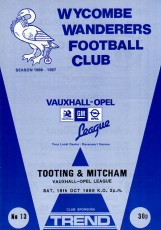Wycombe Wanderers v Tooting & Mitcham United