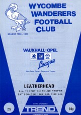 Wycombe Wanderers v Leatherhead