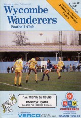 Wycombe Wanderers v Merthyr Tydfil