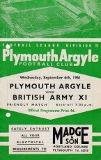 Plymouth Argyle v British Army XI