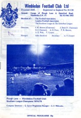 Wimbledon v Tonbridge