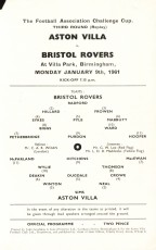 Aston Villa v Bristol Rovers