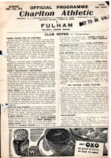 Charlton Athletic v Fulham