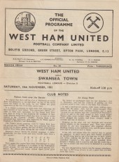 West Ham United v Swansea Town