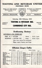 Tooting & Mitcham United v Cambridge City