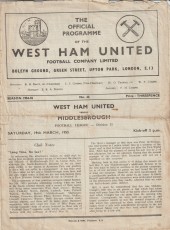 West Ham United v Middlesbrough