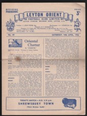 Leyton Orient v Shrewsbury Town